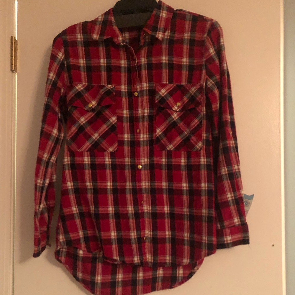 Red white and blue flannel